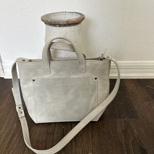 Portland Leather Goods Mini Gray Crossbody Bag